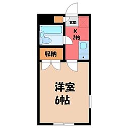 東武宇都宮線 江曽島駅 徒歩15分 2階/-
