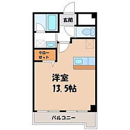 ファイブシティ ワンルームの間取図画像