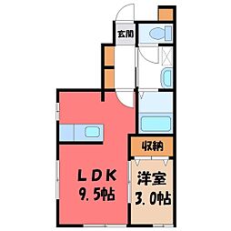 ジョイアカーザ 1LDKの間取図画像