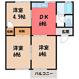 コーポOMB 3DKの間取図画像