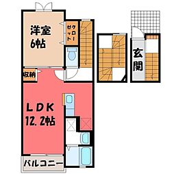 ヴィラロイヤル2 1LDKの間取図画像