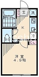 ネクストグランデ氷川台 3階1Kの間取り