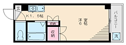 ハイムさいぐさ 1Kの間取図画像