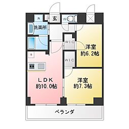 アルプ東葛西 2LDKの間取図画像