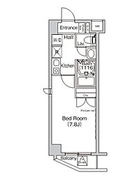 プライムアーバンカサイイースト 1Kの間取図画像