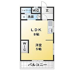 モア9 1LDKの間取図画像