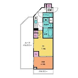 COMFORIALIV西葛西 1DKの間取図画像