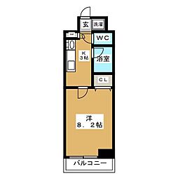SKガーデン葛西5 1Kの間取図画像