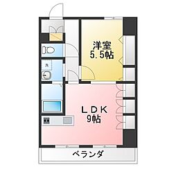プリマベェーラ 1LDKの間取図画像