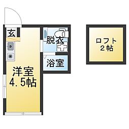 フローラ7 ワンルームの間取図画像