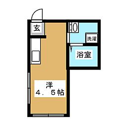 フローラ7 ワンルームの間取図画像