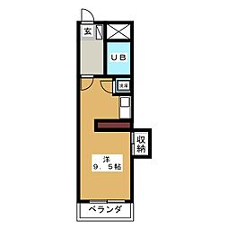 第3頼長ビル ワンルームの間取図画像