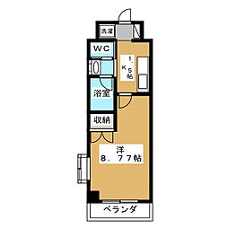 フジマンションコスモ 1Kの間取図画像