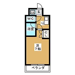 サリエラ 1Kの間取図画像