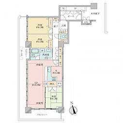 ロイヤルメドゥ香里園タワー 3LDKの間取り