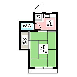 間取図画像 1K