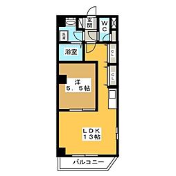 KENEDIX千葉中央 6階1LDKの間取り