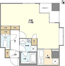 シルバラード 3階1Kの間取り