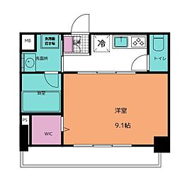 KDXレジデンス千葉中央East(旧 THE PALMS千葉 6階1Kの間取り