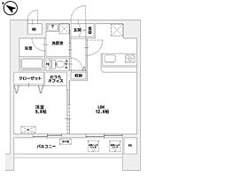 MAJESTIC千葉みなと 1LDKの間取図画像