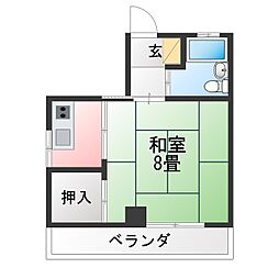大丸ビル 1DKの間取図画像