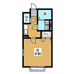 エクセル8 1Kの間取図画像