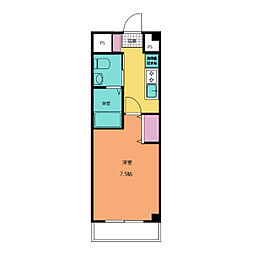 DOビル花崎町3 1Kの間取図画像