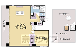 ａｔｔｒｉｃｅ太秦天神川 5階1LDKの間取り