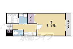 メゾンドシュウ 1階1Kの間取り
