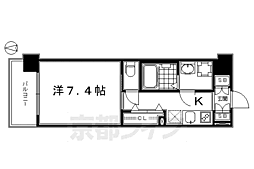 JR山陰本線 梅小路京都西駅 徒歩5分の賃貸マンション 3階1Kの間取り