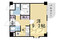JR奈良線 東福寺駅 徒歩7分の賃貸マンション 3階1Kの間取り