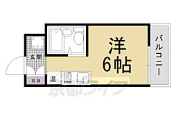 ラポール 3階1Kの間取り
