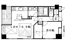 阪急京都本線 京都河原町駅 徒歩5分の賃貸マンション 2階1SLDKの間取り