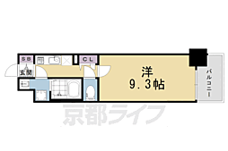 JR東海道・山陽本線 西大路駅 徒歩14分の賃貸マンション 3階1Kの間取り