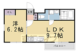 Ｒｅｓｉｄｅｎｃｅ西小路小米町 3階1LDKの間取り