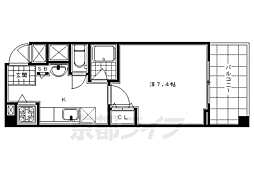 JR東海道・山陽本線 京都駅 徒歩4分の賃貸マンション 4階1Kの間取り