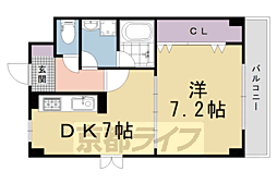 Ｈｏｕｓｅ　ｍｉｙａｖｉ　嵯峨の郷 2階1DKの間取り