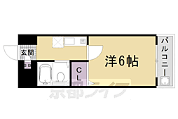 JR東海道・山陽本線 西大路駅 徒歩10分の賃貸アパート 5階1Kの間取り