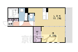 ラ　フルール 1階1LDKの間取り