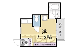 京阪本線 清水五条駅 徒歩7分の賃貸マンション 4階1Kの間取り