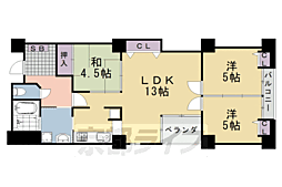 ツインクルコート桂ＥＡＳＴ 2階3LDKの間取り