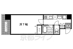 京都市営烏丸線 五条駅 徒歩3分の賃貸マンション 3階1Kの間取り