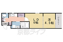 近鉄京都線 東寺駅 徒歩4分の賃貸マンション 4階2Kの間取り