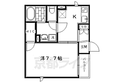 京阪本線 清水五条駅 徒歩2分の賃貸マンション 2階1Kの間取り