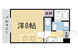 フラッティ天神川三条 3階1Kの間取り