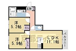 メゾン・ファミール 2LDKの間取図画像