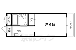 ヴィラ藤 1Kの間取図画像
