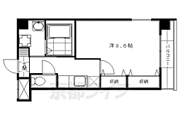 シェルプランタン 1Kの間取図画像