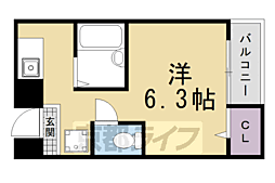 イセヤハウス 1Kの間取図画像