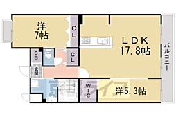 ブランシェ桃山 2LDKの間取図画像